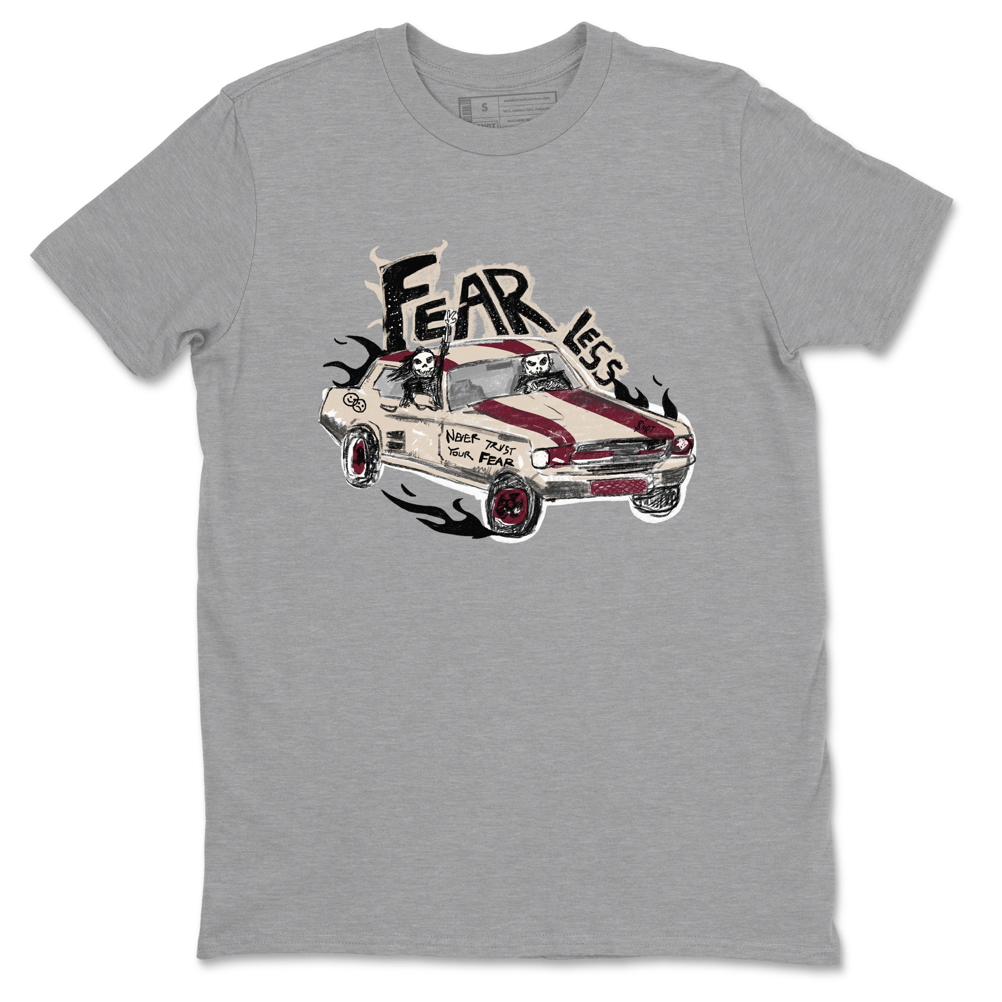 4s A Ma Maniere x Fossil Stone shirts to match jordans Fearless Car sneaker match tees 4s A Ma Maniere x Fossil Stone match shoes to clothes SNRT Sneaker Tees unisex cotton Heather Grey 2 shirts
