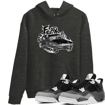 4s Fear shirts to match jordans Fearless Car sneaker match tees Air Jordan 4 Retro Fear match shoes to clothes SNRT Sneaker Tees unisex cotton Charcoal Heather 1 shirts