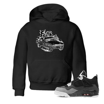 4s Fear shirts to match jordans Fearless Car sneaker match tees Air Jordan 4 Retro Fear match shoes to clothes SNRT Sneaker Tees Youth Baby Black 1 tee