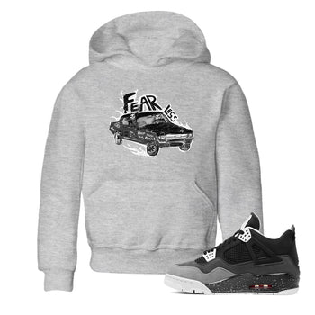 4s Fear shirts to match jordans Fearless Car sneaker match tees Air Jordan 4 Retro Fear match shoes to clothes SNRT Sneaker Tees Youth Baby Heather Grey 1 tee