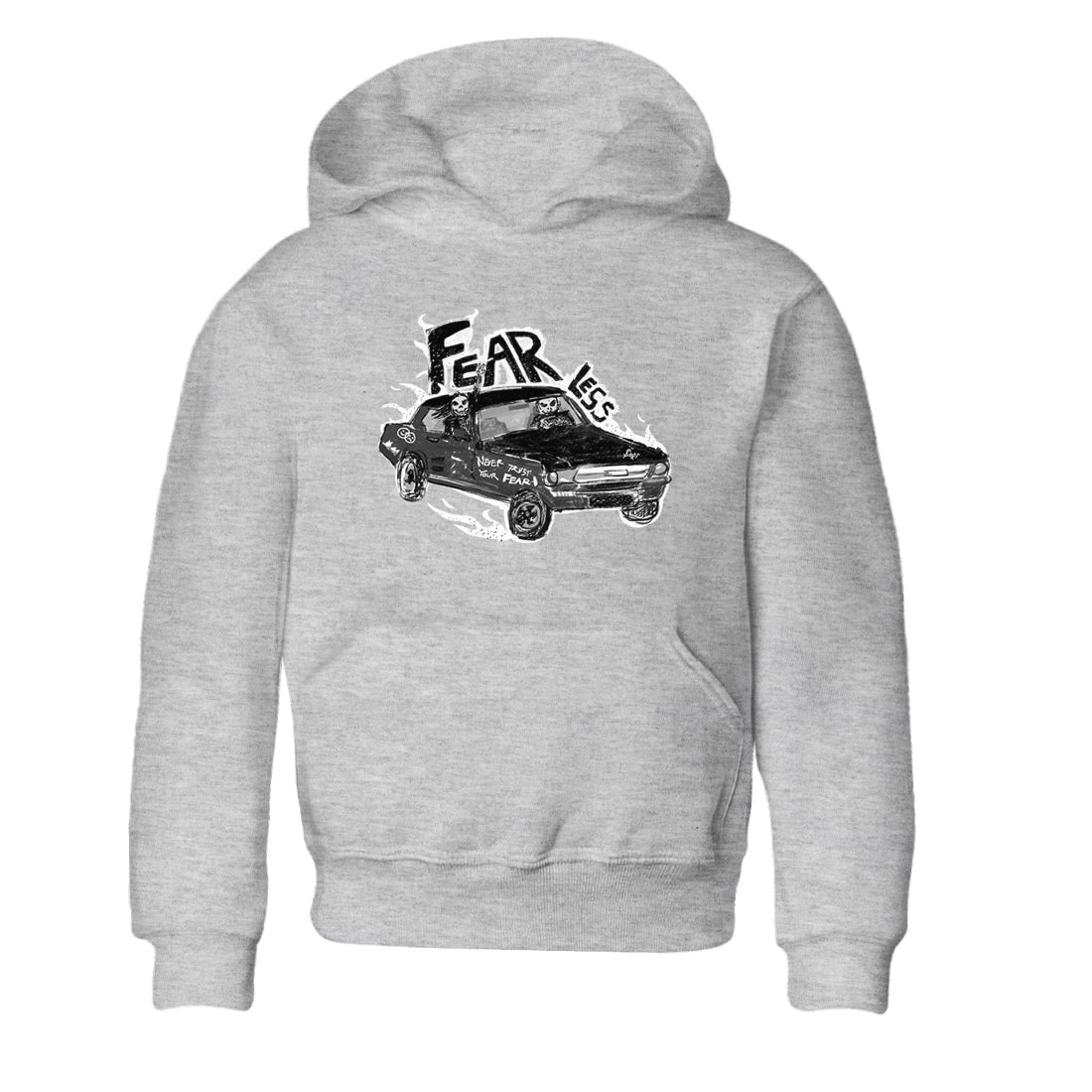 4s Fear shirts to match jordans Fearless Car sneaker match tees Air Jordan 4 Retro Fear match shoes to clothes SNRT Sneaker Tees Youth Baby Heather Grey 2 tee