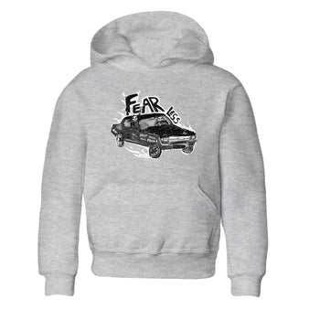 4s Fear shirts to match jordans Fearless Car sneaker match tees Air Jordan 4 Retro Fear match shoes to clothes SNRT Sneaker Tees Youth Baby Heather Grey 2 tee
