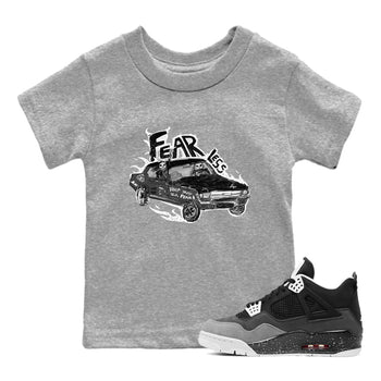 4s Fear shirts to match jordans Fearless Car sneaker match tees Air Jordan 4 Retro Fear match shoes to clothes SNRT Sneaker Tees Youth Baby Heather Grey 1 tee