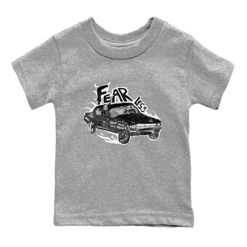 4s Fear shirts to match jordans Fearless Car sneaker match tees Air Jordan 4 Retro Fear match shoes to clothes SNRT Sneaker Tees Youth Baby Heather Grey 2 tee