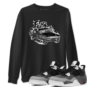4s Fear shirts to match jordans Fearless Car sneaker match tees Air Jordan 4 Retro Fear match shoes to clothes SNRT Sneaker Tees unisex cotton Black 1 shirts