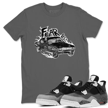 4s Fear shirts to match jordans Fearless Car sneaker match tees Air Jordan 4 Retro Fear match shoes to clothes SNRT Sneaker Tees unisex cotton Cool Grey 1 shirts