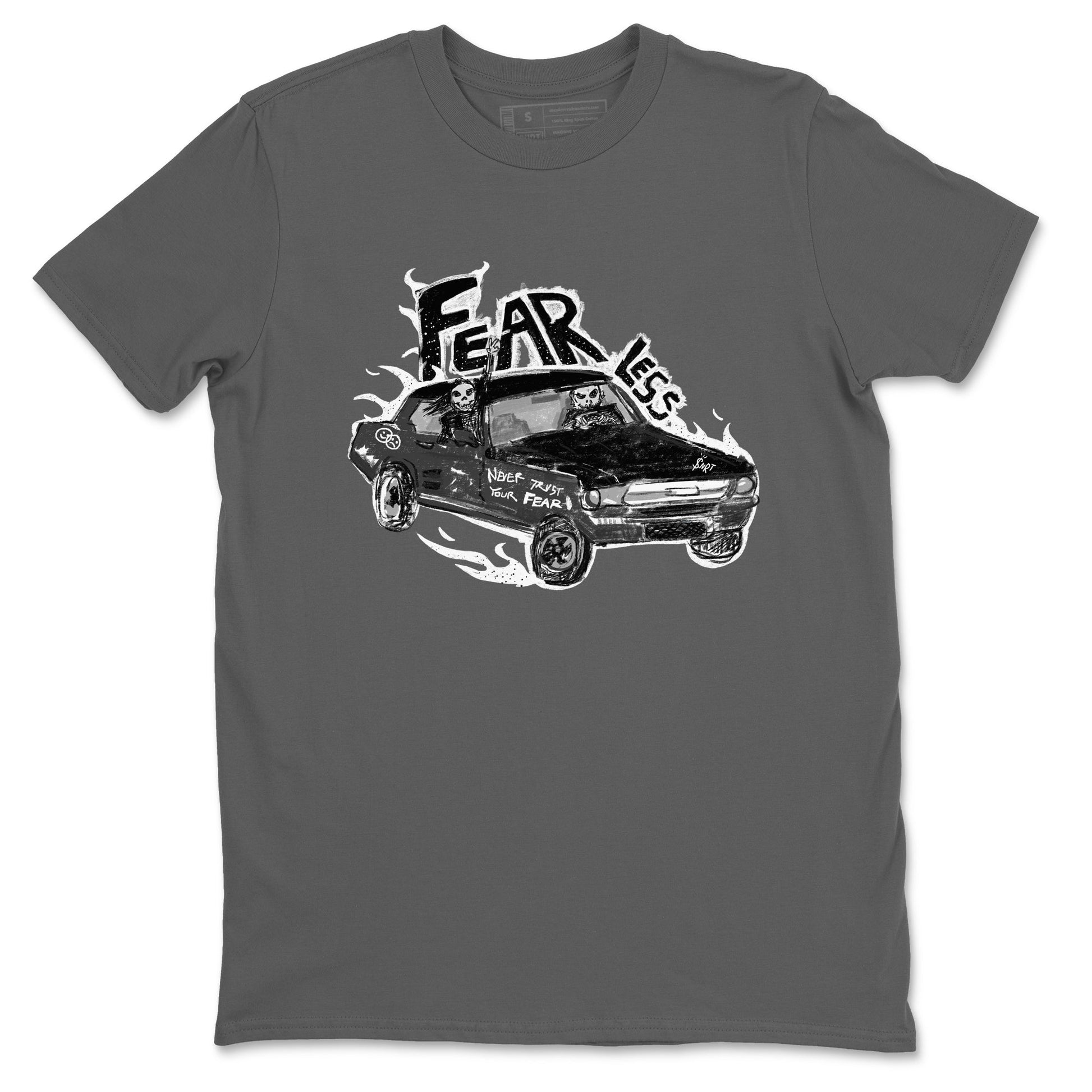 4s Fear shirts to match jordans Fearless Car sneaker match tees Air Jordan 4 Retro Fear match shoes to clothes SNRT Sneaker Tees unisex cotton Cool Grey 2 shirts