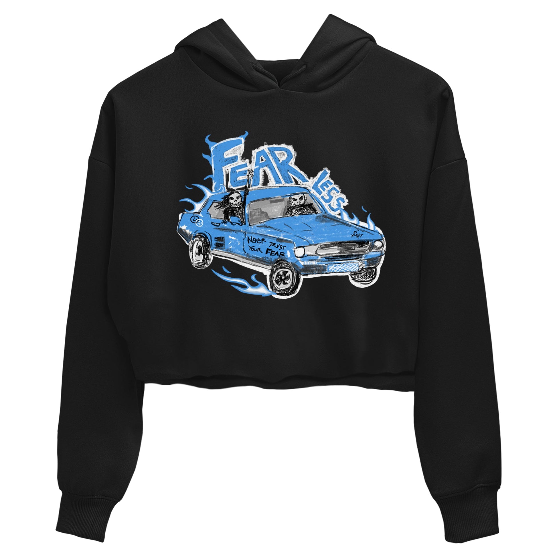 4s Military Blue shirt to match jordans Fearless Car sneaker tees Air Jordan 4 Military Blue SNRT Sneaker Release Tees Black 2 crop length shirt