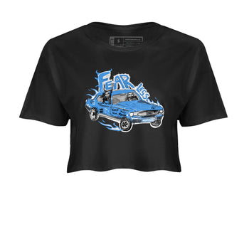 4s Military Blue shirt to match jordans Fearless Car sneaker tees Air Jordan 4 Military Blue SNRT Sneaker Release Tees Black 2 crop length shirt