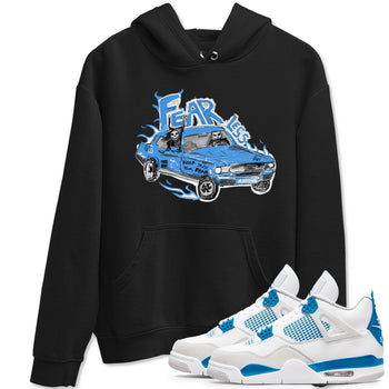 4s Military Blue shirt to match jordans Fearless Car sneaker tees Air Jordan 4 Military Blue SNRT Sneaker Release Tees unisex cotton Black 1 crew neck shirt