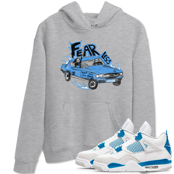4s Military Blue shirt to match jordans Fearless Car sneaker tees Air Jordan 4 Military Blue SNRT Sneaker Release Tees unisex cotton Heather Grey 1 crew neck shirt