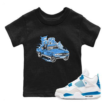 4s Military Blue shirt to match jordans Fearless Car sneaker tees Air Jordan 4 Military Blue SNRT sneaker release tees baby toddler Black 1 cotton Shirt