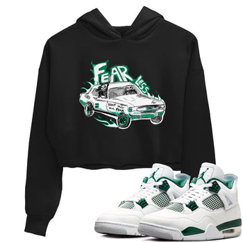 4s Oxidized Green shirts to match jordans Fearless Car sneaker match tees Air Jordan 4 Oxidized Green SNRT Sneaker Tees streetwear brand Black 1 crop tee