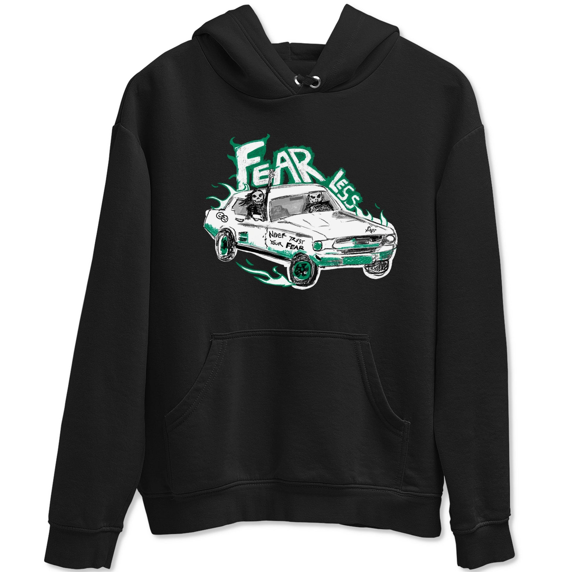 4s Oxidized Green shirts to match jordans Fearless Car sneaker match tees Air Jordan 4 Oxidized Green SNRT Sneaker Tees streetwear brand Black 2 unisex cotton tee