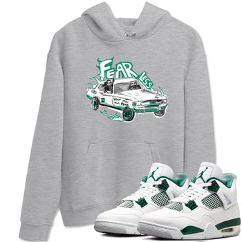 4s Oxidized Green shirts to match jordans Fearless Car sneaker match tees Air Jordan 4 Oxidized Green SNRT Sneaker Tees streetwear brand Heather Grey 1 unisex cotton tee