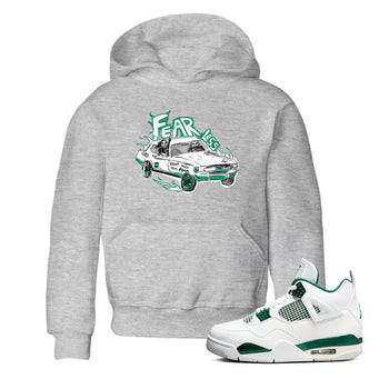 4s Oxidized Green shirts to match jordans Fearless Car sneaker match tees Air Jordan 4 Oxidized Green SNRT Sneaker Tees streetwear brand Baby and Youth Heather Grey 1 cotton tee