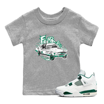 4s Oxidized Green shirts to match jordans Fearless Car sneaker match tees Air Jordan 4 Oxidized Green SNRT Sneaker Tees streetwear brand Baby and Youth Heather Grey 1 cotton tee