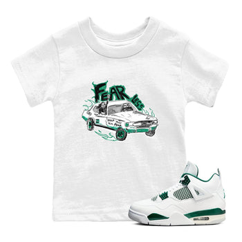 4s Oxidized Green shirts to match jordans Fearless Car sneaker match tees Air Jordan 4 Oxidized Green SNRT Sneaker Tees streetwear brand Baby and Youth White 1 cotton tee