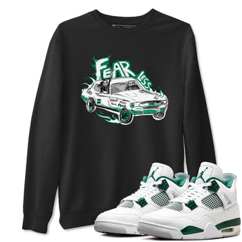 4s Oxidized Green shirts to match jordans Fearless Car sneaker match tees Air Jordan 4 Oxidized Green SNRT Sneaker Tees streetwear brand Black 1 unisex cotton tee