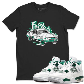 4s Oxidized Green shirts to match jordans Fearless Car sneaker match tees Air Jordan 4 Oxidized Green SNRT Sneaker Tees streetwear brand Black 1 unisex cotton tee