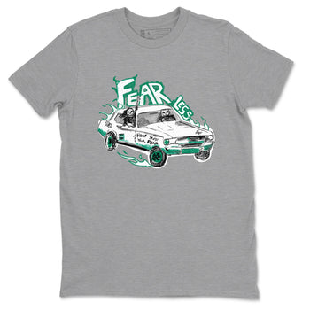 4s Oxidized Green shirts to match jordans Fearless Car sneaker match tees Air Jordan 4 Oxidized Green SNRT Sneaker Tees streetwear brand Heather Grey 2 unisex cotton tee