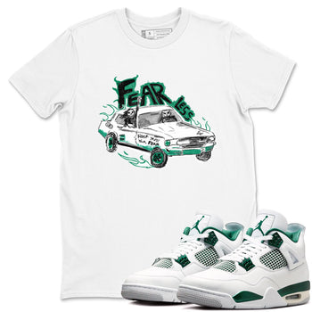 4s Oxidized Green shirts to match jordans Fearless Car sneaker match tees Air Jordan 4 Oxidized Green SNRT Sneaker Tees streetwear brand White 1 unisex cotton tee