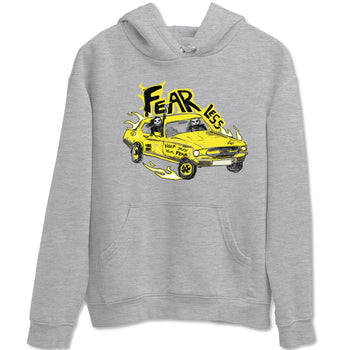 AJ4 Vivid Sulfur shirt to match jordans Fearless Car sneaker tees Air Jordan 4 Vivid Sulfur SNRT Sneaker Release Tees unisex cotton Heather Grey 2 crew neck shirt