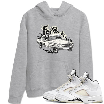 5s Sail shirt to match jordans Fearless Car sneaker tees Air Jordan 5 Sail SNRT Sneaker Release Tees unisex cotton Heather Grey 1 crew neck shirt
