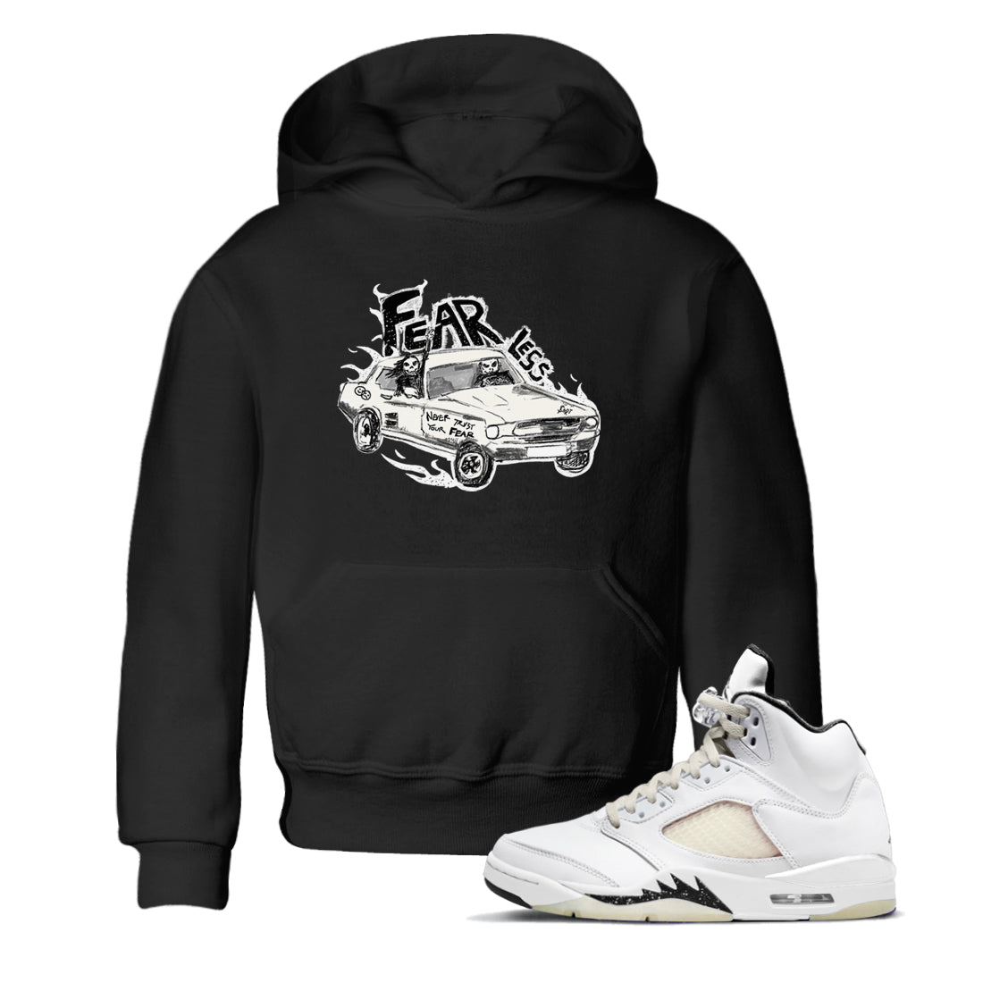 5s Sail shirt to match jordans Fearless Car sneaker tees Air Jordan 5 Sail SNRT sneaker release tees baby toddler Black 1 cotton Shirt