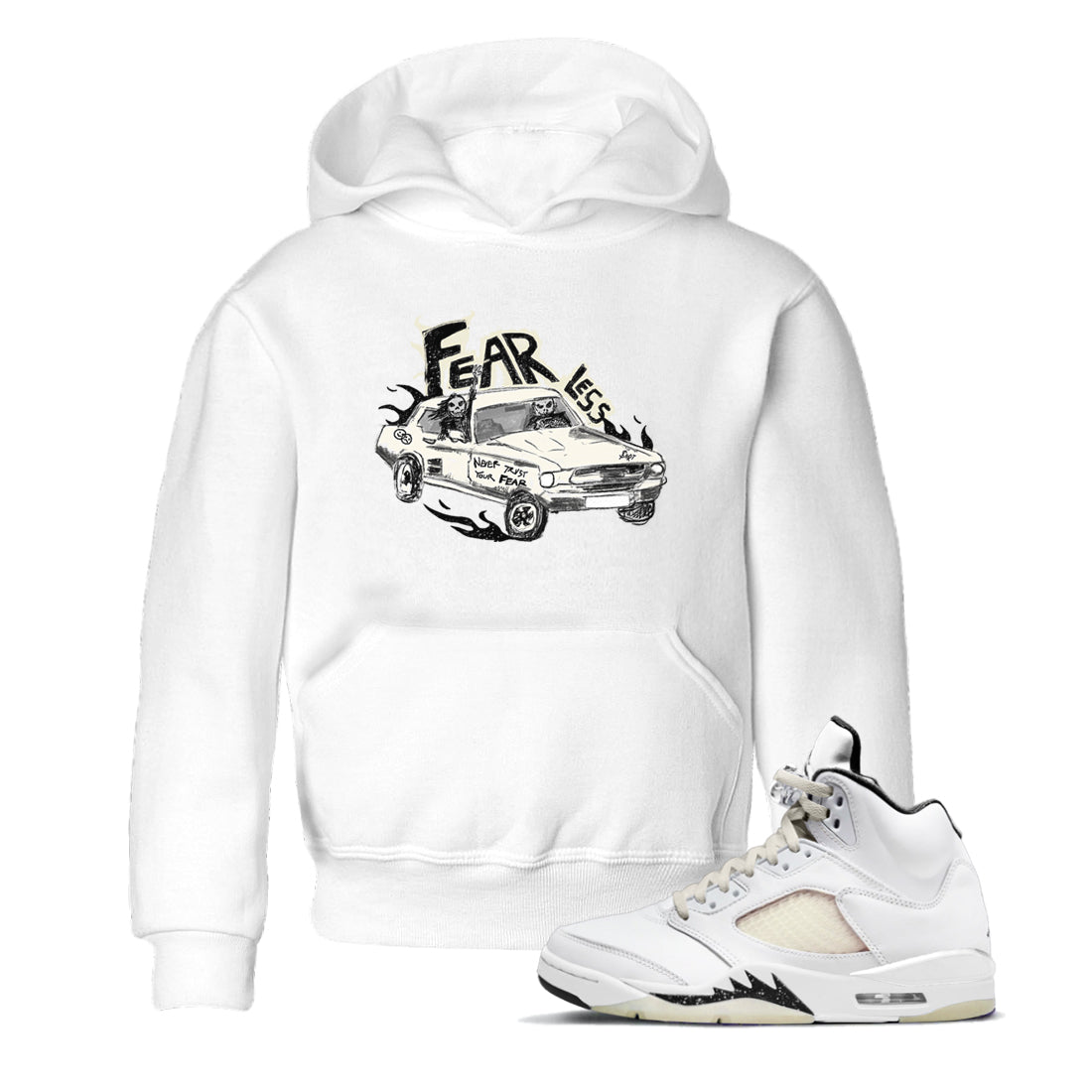 5s Sail shirt to match jordans Fearless Car sneaker tees Air Jordan 5 Sail SNRT sneaker release tees baby toddler White 1 cotton Shirt