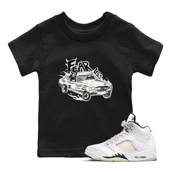 5s Sail shirt to match jordans Fearless Car sneaker tees Air Jordan 5 Sail SNRT sneaker release tees baby toddler Black 1 cotton Shirt