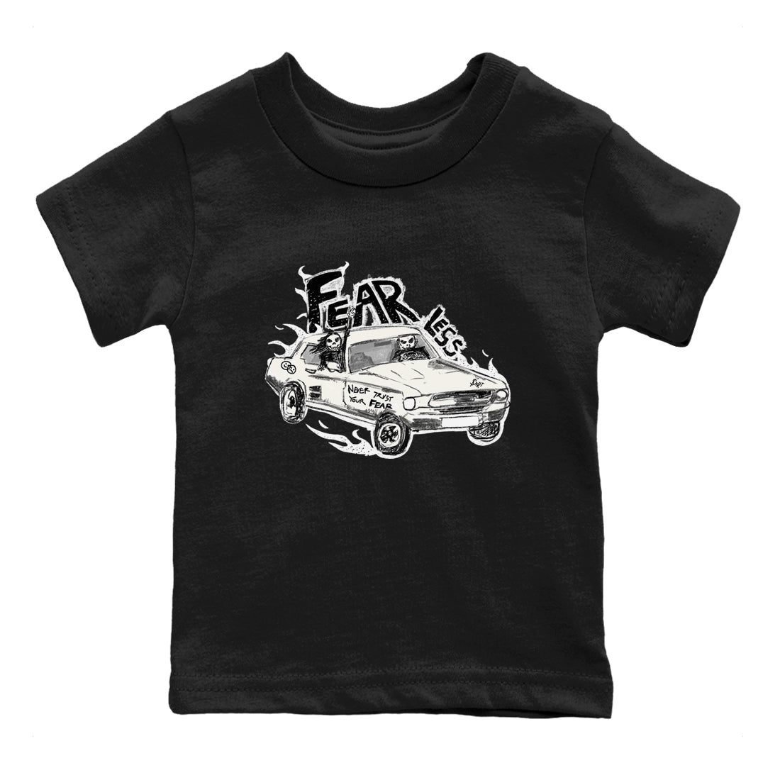 5s Sail shirt to match jordans Fearless Car sneaker tees Air Jordan 5 Sail SNRT sneaker release tees baby toddler Black 2 cotton Shirt