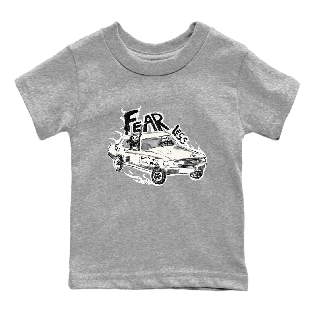 5s Sail shirt to match jordans Fearless Car sneaker tees Air Jordan 5 Sail SNRT sneaker release tees baby toddler Heather Grey 2 cotton Shirt