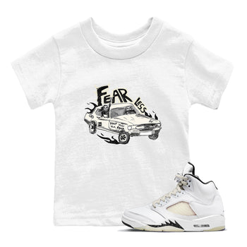 5s Sail shirt to match jordans Fearless Car sneaker tees Air Jordan 5 Sail SNRT sneaker release tees baby toddler White 1 cotton Shirt