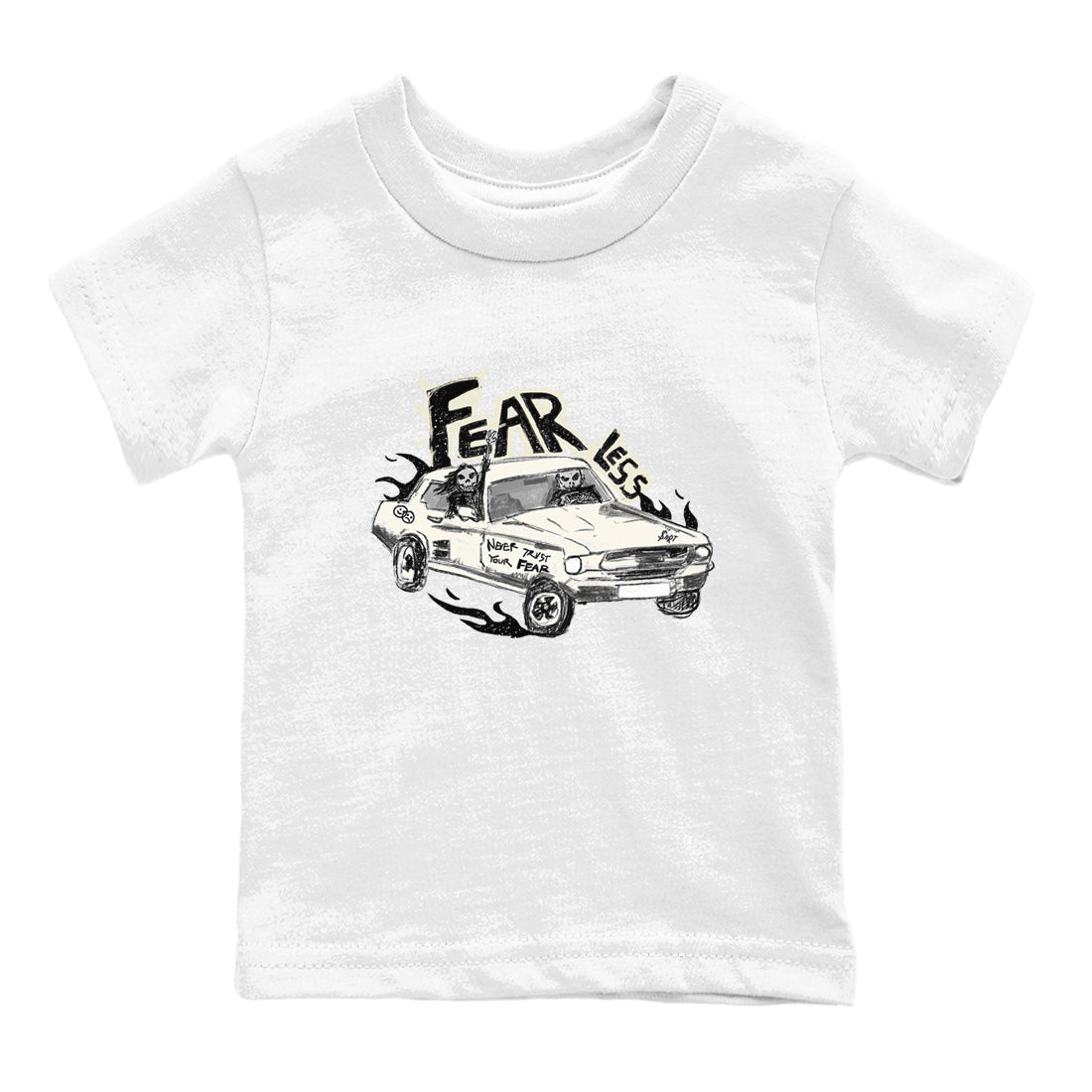 5s Sail shirt to match jordans Fearless Car sneaker tees Air Jordan 5 Sail SNRT sneaker release tees baby toddler White 2 cotton Shirt