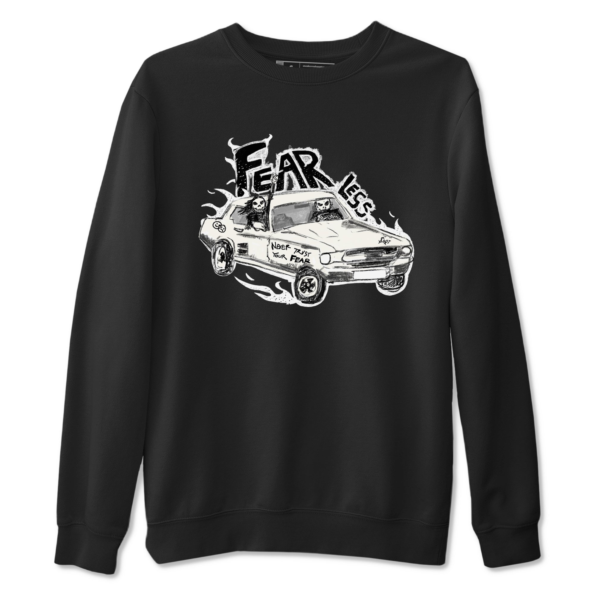5s Sail shirt to match jordans Fearless Car sneaker tees Air Jordan 5 Sail SNRT Sneaker Release Tees unisex cotton Black 2 crew neck shirt