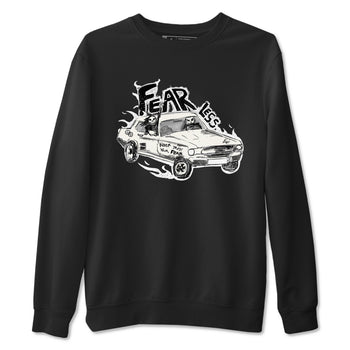 5s Sail shirt to match jordans Fearless Car sneaker tees Air Jordan 5 Sail SNRT Sneaker Release Tees unisex cotton Black 2 crew neck shirt