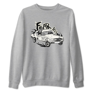 5s Sail shirt to match jordans Fearless Car sneaker tees Air Jordan 5 Sail SNRT Sneaker Release Tees unisex cotton Heather Grey 2 crew neck shirt