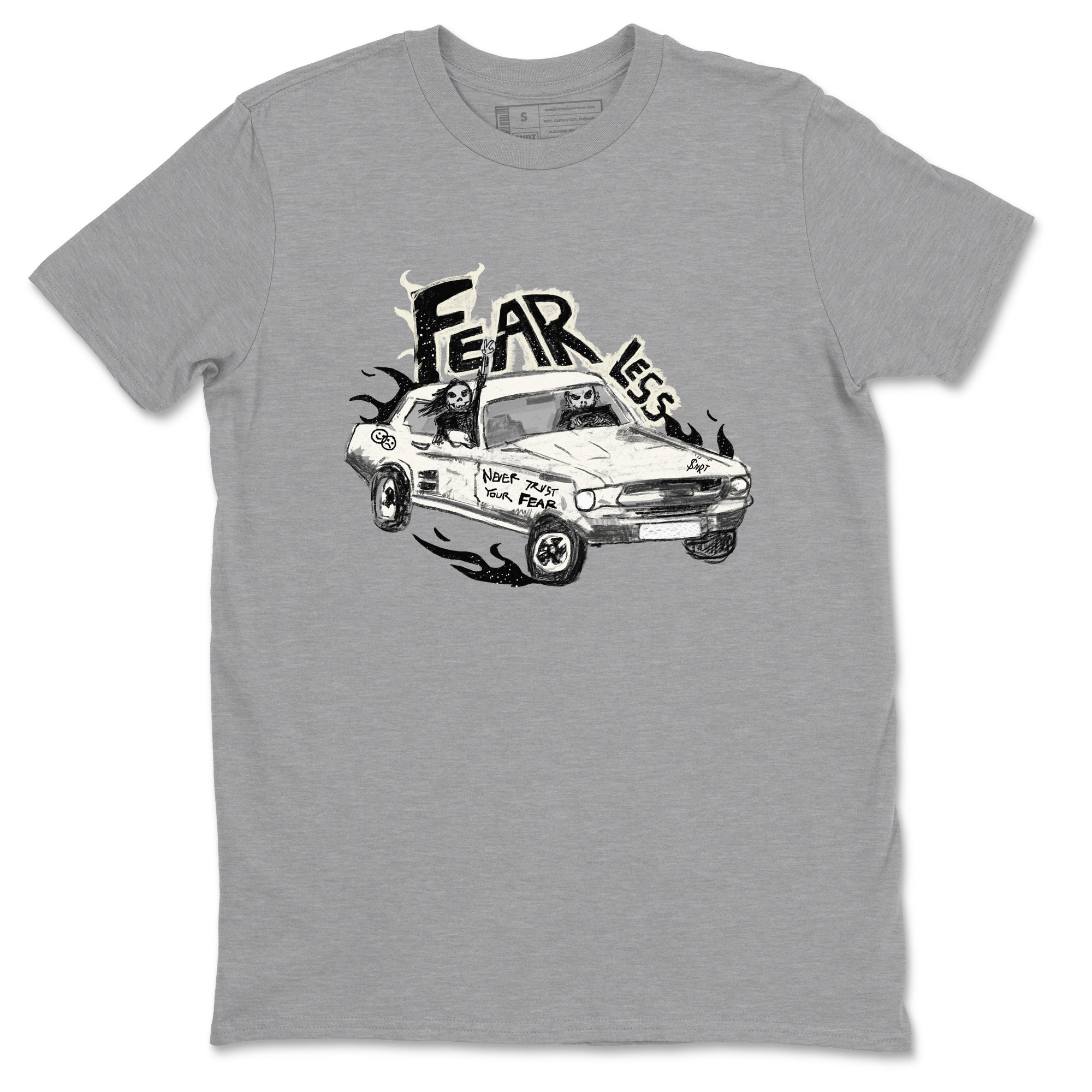 5s Sail shirt to match jordans Fearless Car sneaker tees Air Jordan 5 Sail SNRT Sneaker Release Tees unisex cotton Heather Grey 2 crew neck shirt