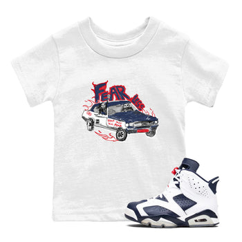 6s White And Midnight Navy shirts to match jordans Fearless Car sneaker match tees Air Jordan 6 White And Midnight Navy SNRT Sneaker Release Tees Youth Baby White 1 crew neck shirts