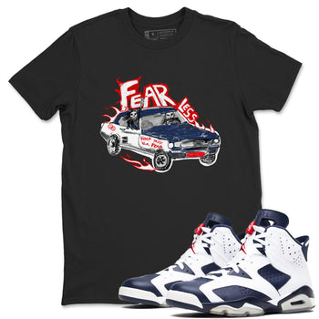 6s White And Midnight Navy shirts to match jordans Fearless Car sneaker match tees Air Jordan 6 White And Midnight Navy SNRT Sneaker Release Tees unisex cotton Black 1 crew neck shirts