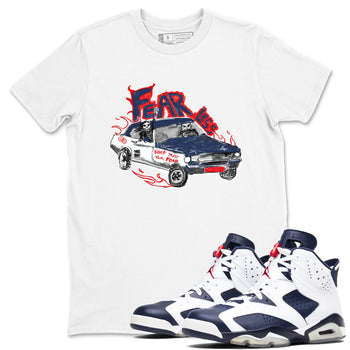 6s White And Midnight Navy shirts to match jordans Fearless Car sneaker match tees Air Jordan 6 White And Midnight Navy SNRT Sneaker Release Tees unisex cotton White 1 crew neck shirts