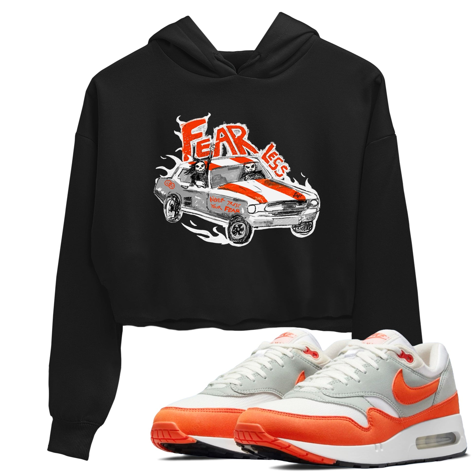 Air Max 1 OG '86 'Summit White and Cosmic Clay shirts to match jordans Fearless Car sneaker match tees Air Max 1 Cosmic Clay match shoes to clothes SNRT Sneaker Tees unisex cotton Black 1 crop tee
