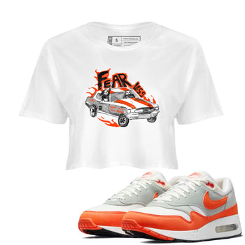 Air Max 1 OG '86 'Summit White and Cosmic Clay shirts to match jordans Fearless Car sneaker match tees Air Max 1 Cosmic Clay match shoes to clothes SNRT Sneaker Tees unisex cotton White 1 crop tee