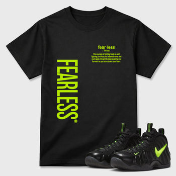 Sneaker match tees – Sneaker Tees To Match Air Foamposite Pro Black Shoes – Fearless Definition Tee Black 1