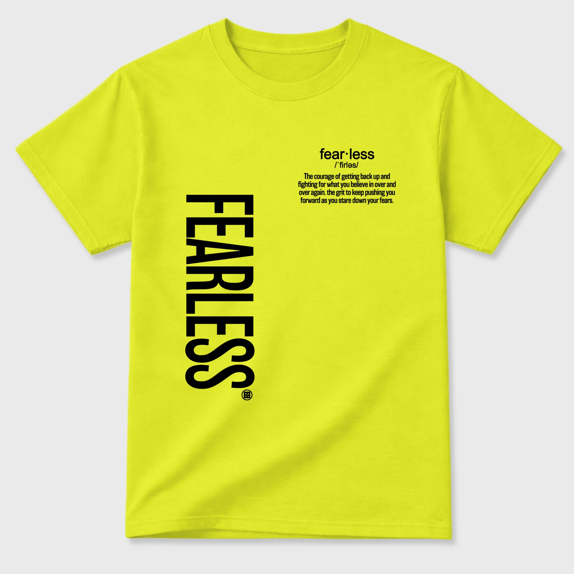 Sneaker match tees – Sneaker Tees To Match Air Foamposite Pro Black Shoes – Fearless Definition Tee Safety Green 2