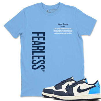 1s Obsidian shirts to match jordans Fearless Definition sneaker match tees Air Jordan 1 Low OG Obsidian match shoes to clothes SNRT Sneaker Tees unisex cotton Carolina Blue 1 shirts