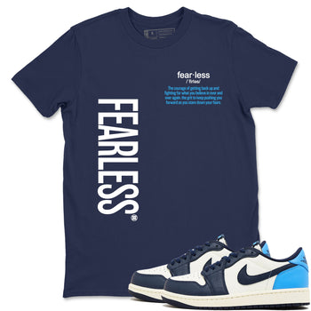 1s Obsidian shirts to match jordans Fearless Definition sneaker match tees Air Jordan 1 Low OG Obsidian match shoes to clothes SNRT Sneaker Tees unisex cotton Navy 1 shirts