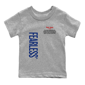 1s Rare Air shirts to match jordans Fearless Definition sneaker match tees Air Jordan 1 High OG Rare Air Deep Royal Blue match shoes to clothes SNRT Sneaker Tees Youth Baby Heather Grey 2 tee