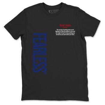 1s Rare Air shirts to match jordans Fearless Definition sneaker match tees Air Jordan 1 High OG Rare Air Deep Royal Blue match shoes to clothes SNRT Sneaker Tees unisex cotton Black 2 shirts